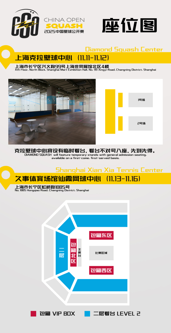 2025中国壁球公开赛今日开票，将为申城再添一张体育名片