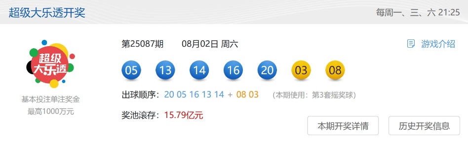 寻人！体彩超级大乐透第25087期701万大奖得主你在哪