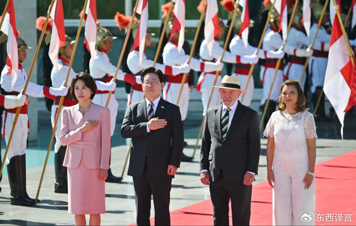 59岁韩国第一夫人到访巴西，清瘦温婉，硅胶脸金建希狱中再遭打击