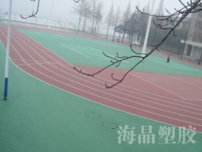 1、山东省鲁南监狱塑胶跑道、篮球场、儿童乐园 　　 2、济宁市微山县第三中学塑胶跑道、人造草坪足球场