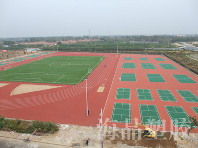 1、潍坊昌邑市文山中学塑胶跑道、人造草坪足球场、篮球场等 　 2、昌邑一中塑胶跑道、人造草坪足球场
